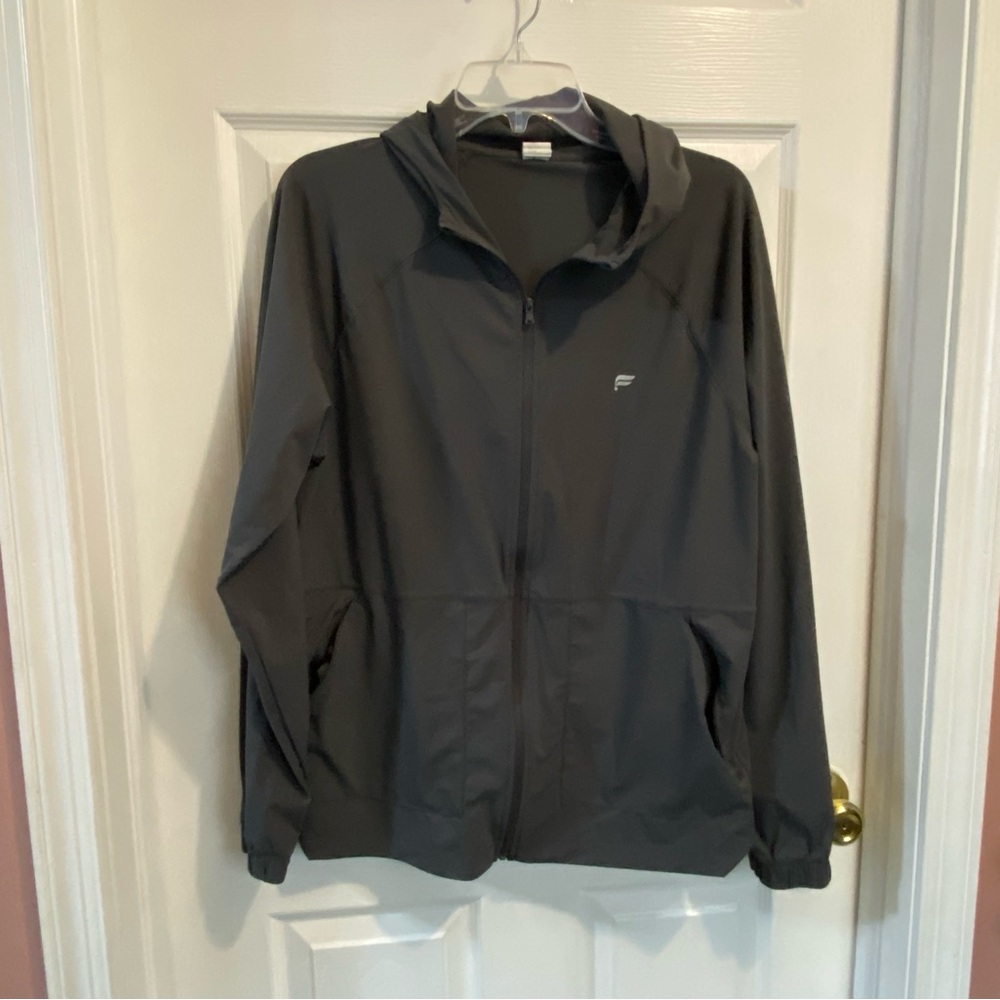 Fabletics Gray Windbreaker Jacket Lightweight Versatile